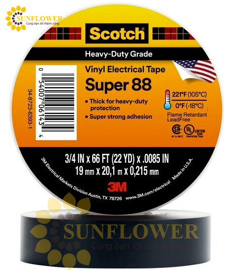 Băng keo điện 3M Scotch super 88