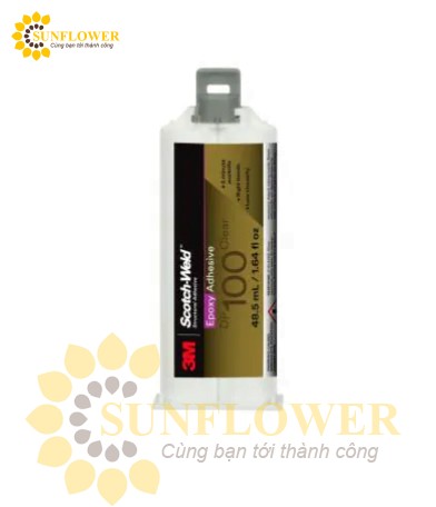 KEO CƯỜNG LỰC CAO EPOXY 3M SCOTCH-WELD DP100, TRONG SUỐT, 48,5 ML/TUÝP