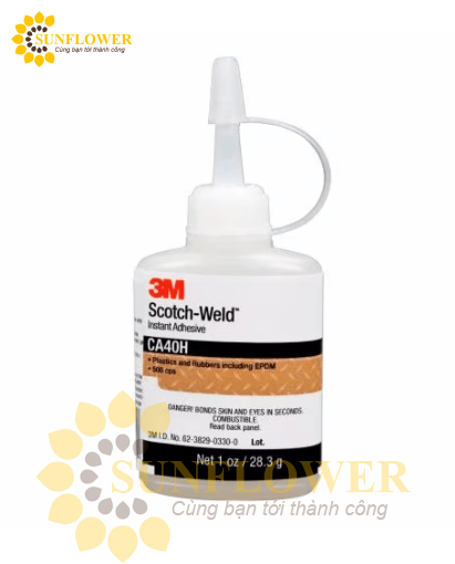 KEO DÁN NHANH 3M SCOTCH-WELD INSTANT ADHESIVE CA40H, MÀU TRONG