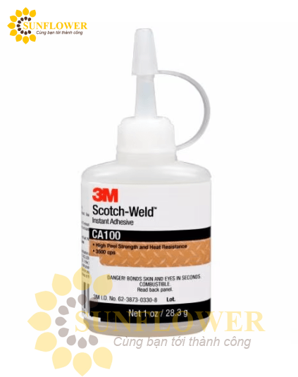 Keo Dán Nhanh 3M Scotch-Weld Instant Adhesive CA100, Màu Trong