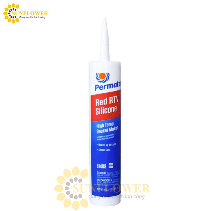 Permatex-81409.jpg Keo Silicone Permatex 81409 High-Temp Red RTV Silicone Gasket